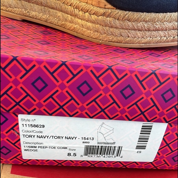 Tory Burch Pee-Toe Wedge Sandals - Picture 2 of 4